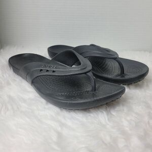 Crocs Kadee II Black Comfort Flip Flops Women Size 10 Sandals Slip On